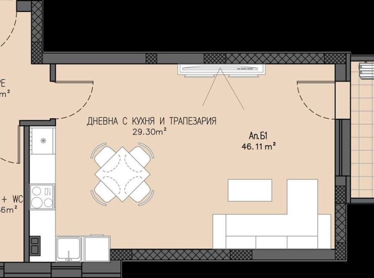 Едностаен апартамент в Пловдив, Остромила - 52 кв.м за 693 €/кв.м - Снимка #1