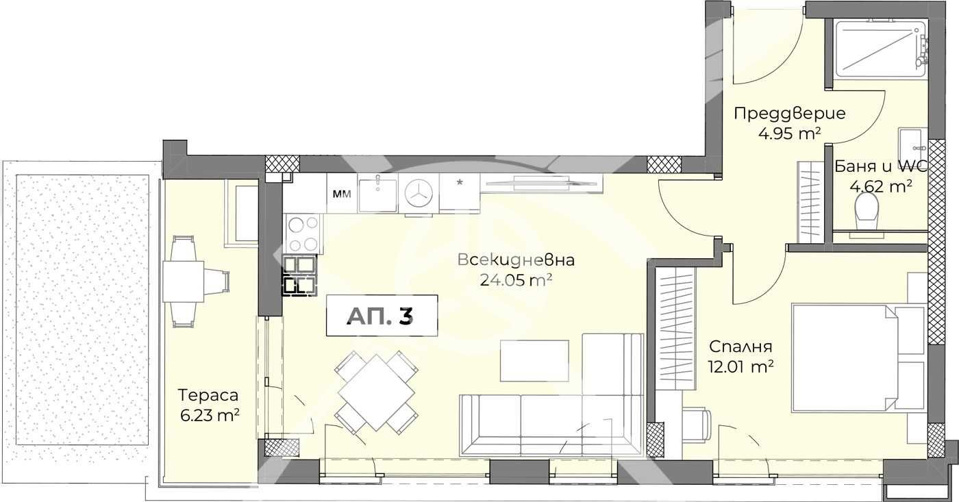 Дава се под наем Двустаен апартамент в Пловдив, Христо Смирненски - 77 кв.м за 103639 € - Снимка #1