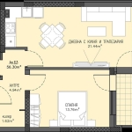 Двустаен апартамент в Пловдив, Остромила - 63 кв.м за 810 €/кв.м - Снимка #1