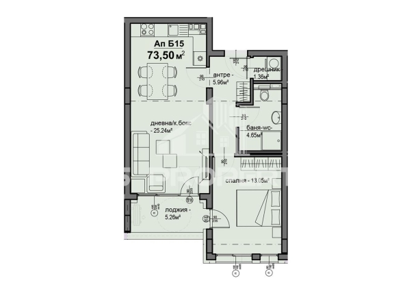 Двустаен апартамент в София, Люлин 5 - 74 кв.м за 1452 €/кв.м - Снимка #1
