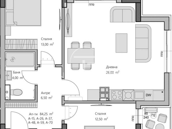 Тристаен апартамент в Пловдив, Христо Смирненски - 99 кв.м за 1481 €/кв.м - Снимка #1
