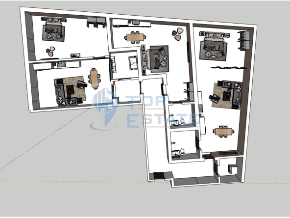 Четиристаен апартамент в Велико Търново, Бузлуджа - 173 кв.м за 1051 €/кв.м - Снимка #1