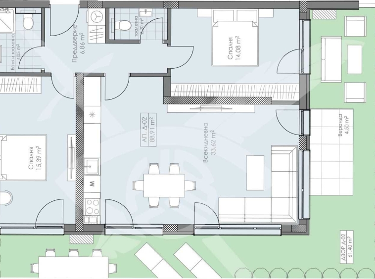 Тристаен апартамент в Пловдив, Остромила - 103 кв.м за 1460 €/кв.м - Снимка #1
