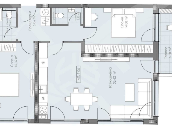 Тристаен апартамент в Пловдив, Остромила - 112 кв.м за 1126 €/кв.м - Снимка #1
