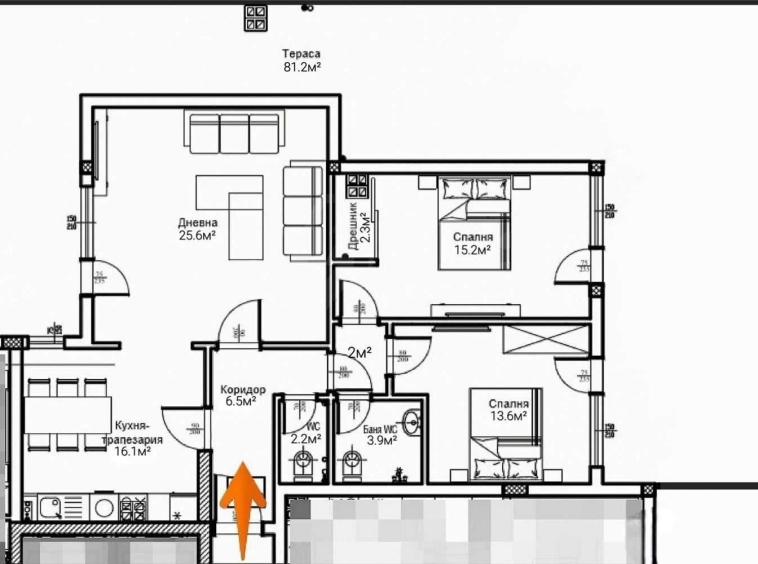 Тристаен апартамент в София, Гоце Делчев - 98 кв.м за 1531 €/кв.м - Снимка #1