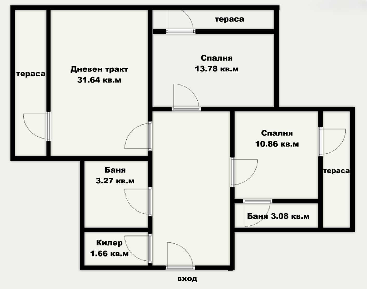 Тристаен апартамент в Варна, Виница - 116 кв.м за 1380 €/кв.м - Снимка #1