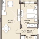 Двустаен апартамент в Пловдив, Кършияка - 79 кв.м за 681 €/кв.м - Снимка #1