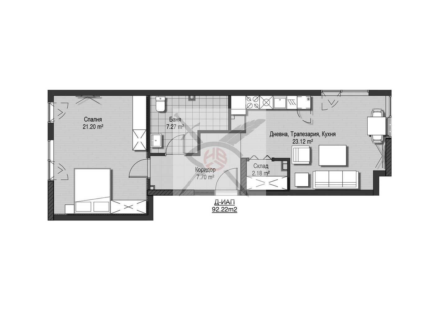 Двустаен апартамент в София, Витоша - 92 кв.м за 3348 €/кв.м - Снимка #1