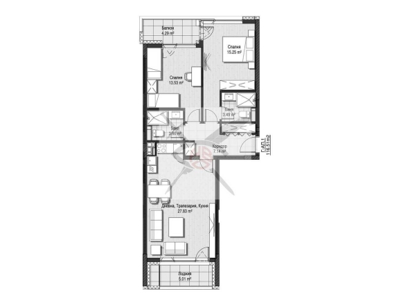 Тристаен апартамент в София, Витоша - 116 кв.м за 1966 €/кв.м - Снимка #1
