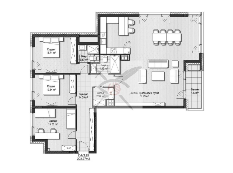 Многостаен апартамент в София, Витоша - 203 кв.м за 2808 €/кв.м - Снимка #1