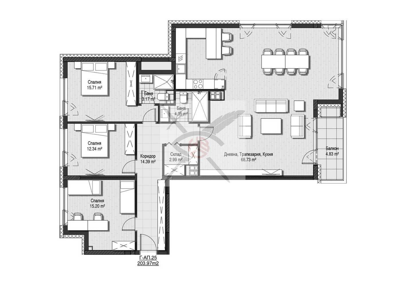 Многостаен апартамент в София, Витоша - 203 кв.м за 2808 €/кв.м - Снимка #1