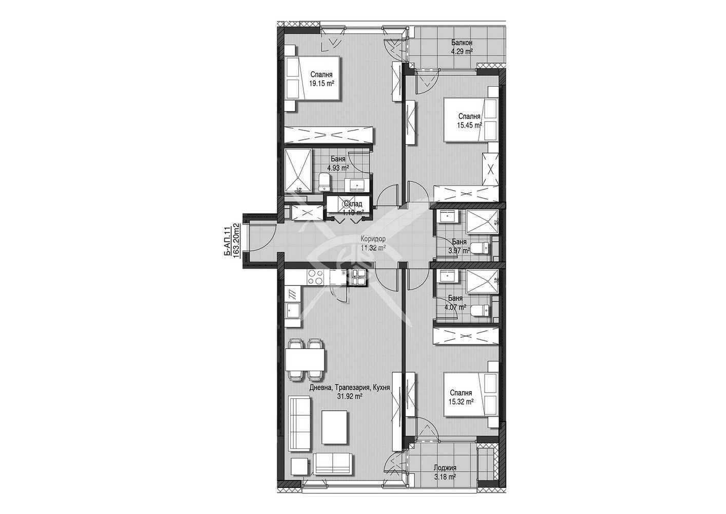 Многостаен апартамент в София, Витоша - 163 кв.м за 1958 €/кв.м - Снимка #1