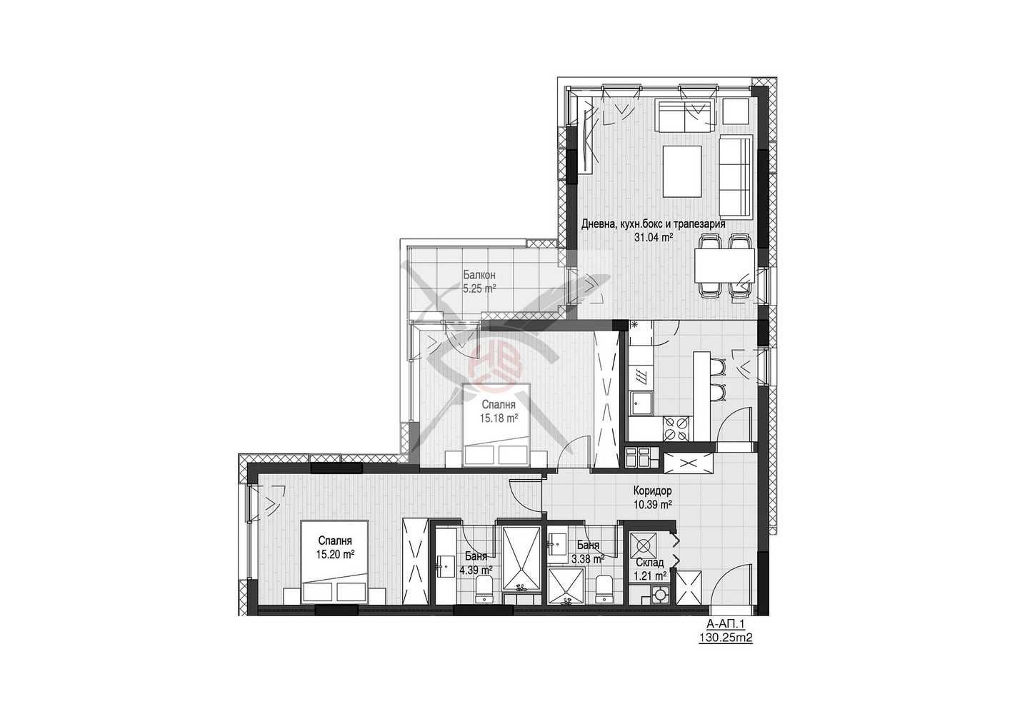 Тристаен апартамент в София, Витоша - 130 кв.м за 2193 €/кв.м - Снимка #1