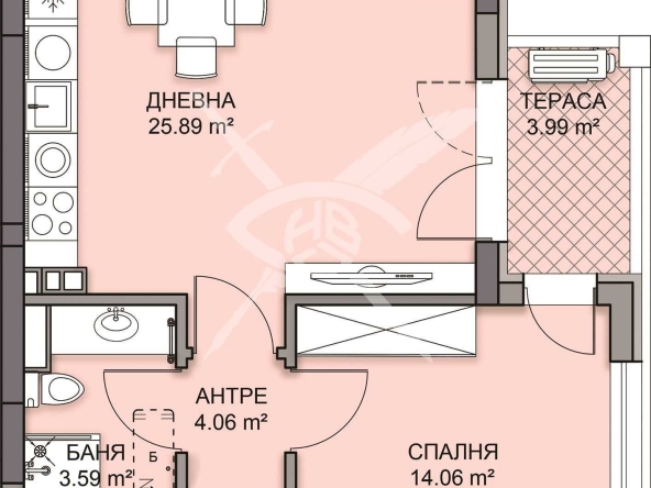 Двустаен апартамент в Пловдив, Кършияка - 73 кв.м за 696 €/кв.м - Снимка #1