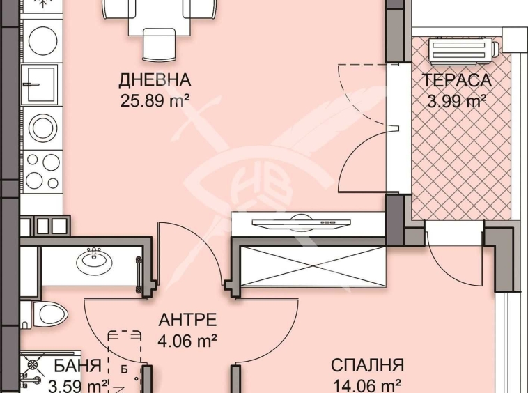 Двустаен апартамент в Пловдив, Кършияка - 73 кв.м за 1365 €/кв.м - Снимка #1