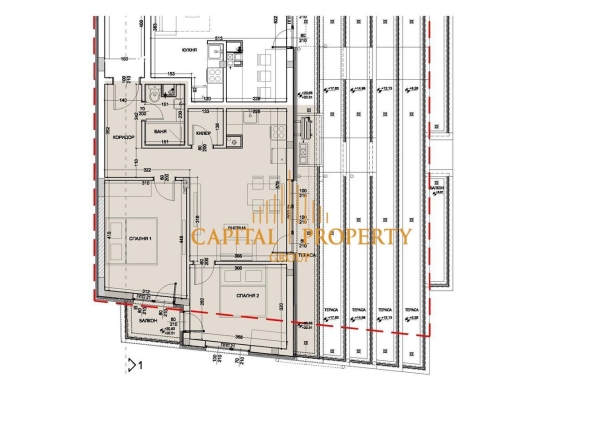 Тристаен апартамент в Варна, Левски - 97 кв.м за 2093 €/кв.м - Снимка #1