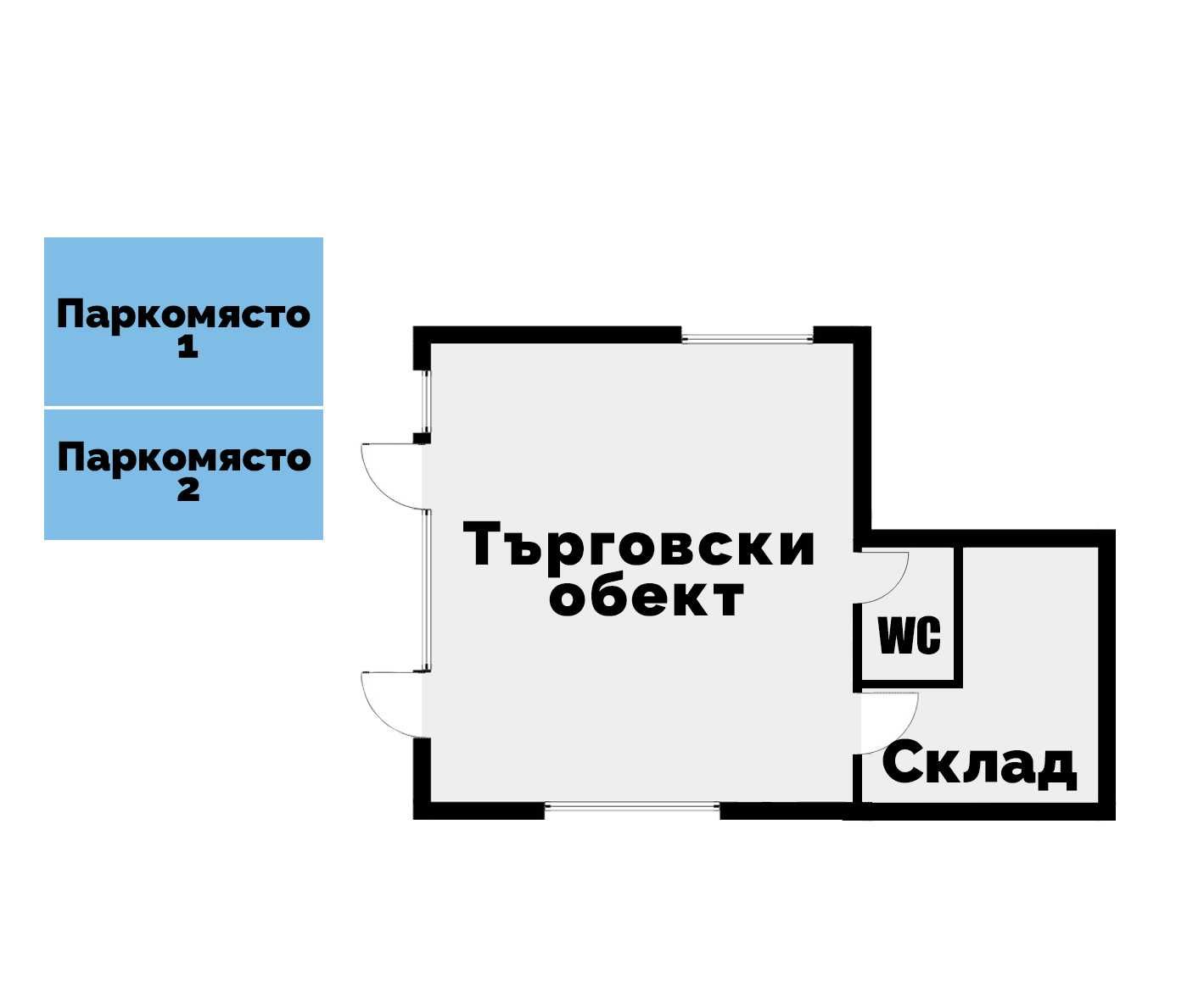 Магазин в с. Панчарево, Област София-град - 64 кв.м за 829 €/кв.м - Снимка #1