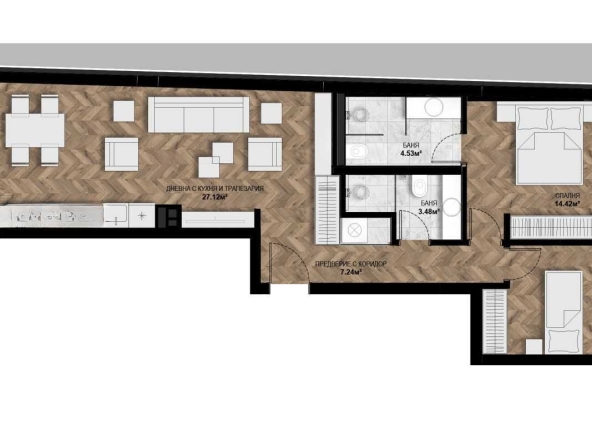 Тристаен апартамент в София, Център - 100 кв.м за 1413 €/кв.м - Снимка #1
