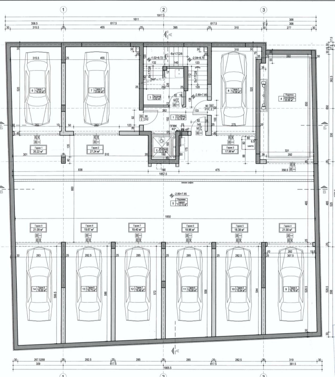 Гараж / Паркомясто в Бургас, Възраждане - 18 кв.м за 1278 €/кв.м - Снимка #1