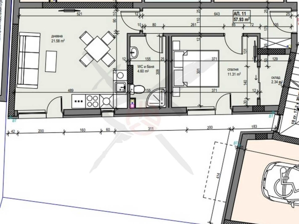 Двустаен апартамент в София, Банишора - 107 кв.м за 2311 €/кв.м - Снимка #1