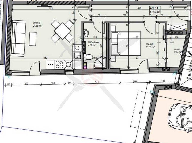 Двустаен апартамент в София, Банишора - 107 кв.м за 2311 €/кв.м - Снимка #1