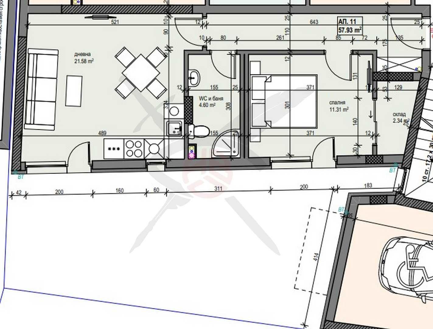 Двустаен апартамент в София, Банишора - 107 кв.м за 2311 €/кв.м - Снимка #1