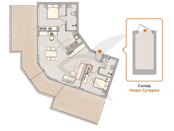 Тристаен апартамент в София, Малинова долина - 172 кв.м за 1492 €/кв.м - Снимка #1