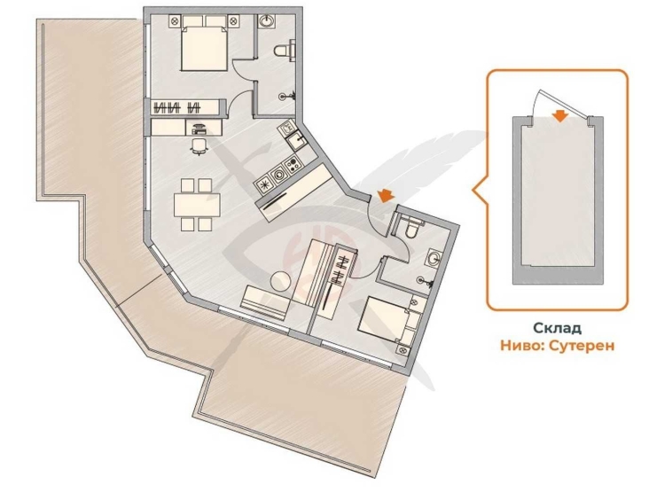 Тристаен апартамент в София, Малинова долина - 172 кв.м за 1492 €/кв.м - Снимка #1