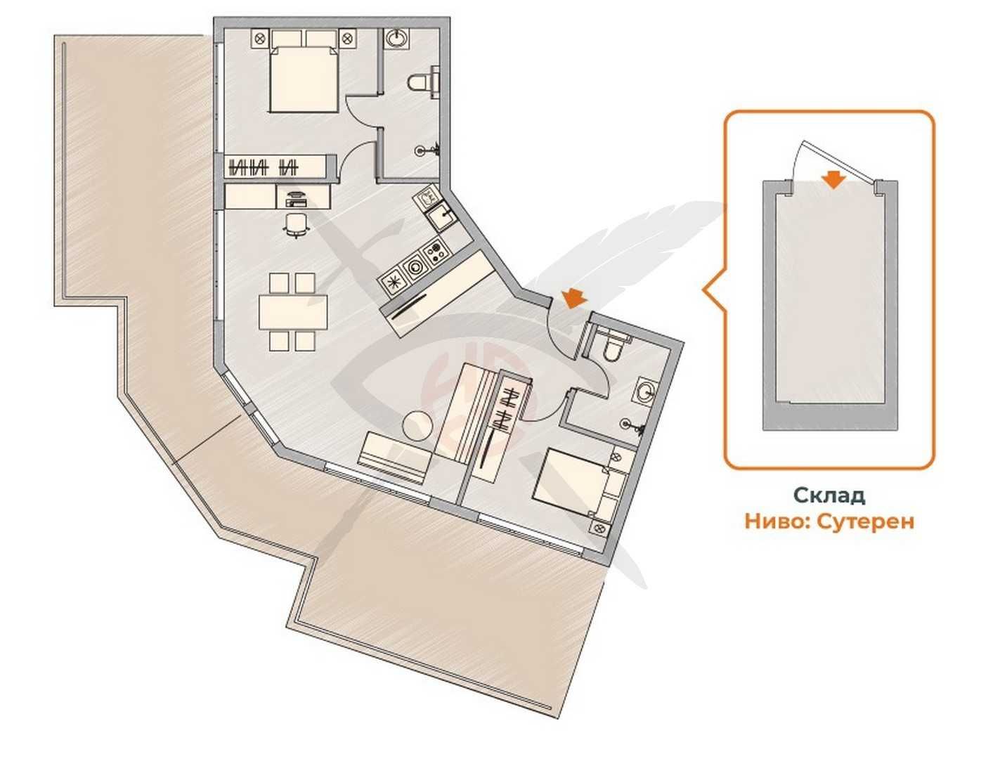 Тристаен апартамент в София, Малинова долина - 172 кв.м за 1492 €/кв.м - Снимка #1