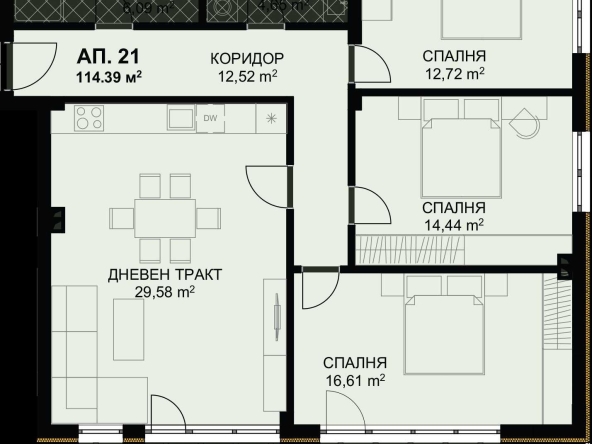 Многостаен апартамент в Варна, Бриз - 155 кв.м за 2028 €/кв.м - Снимка #1