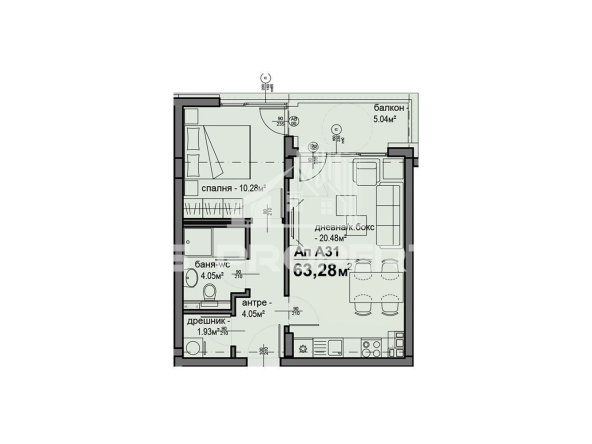 Двустаен апартамент в София, Люлин 5 - 63 кв.м за 1432 €/кв.м - Снимка #1