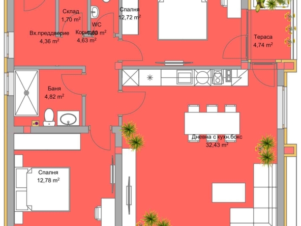 Тристаен апартамент в Асеновград - 110 кв.м за 900 €/кв.м - Снимка #1