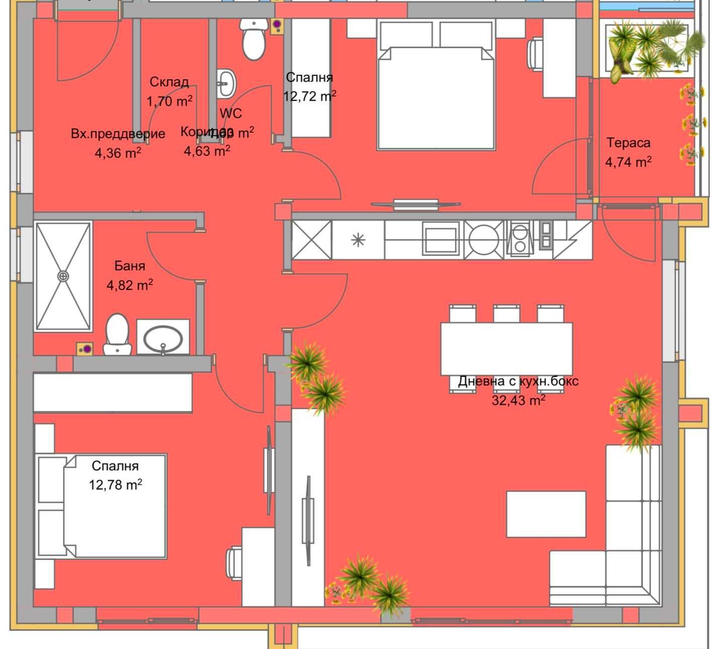 Тристаен апартамент в Асеновград - 110 кв.м за 900 €/кв.м - Снимка #1