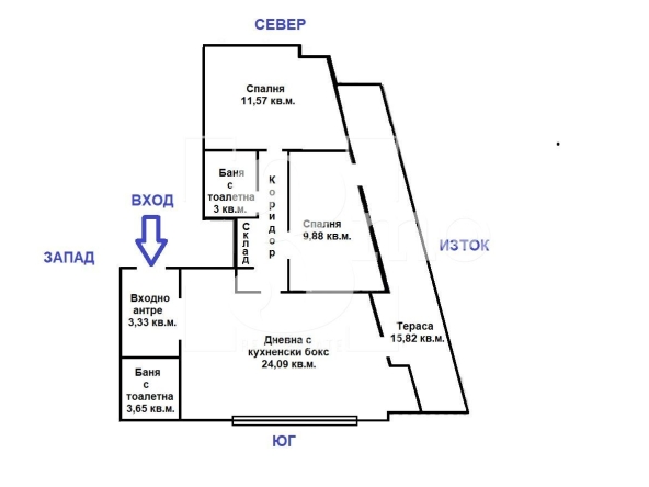 Тристаен апартамент в София, Люлин - център - 110 кв.м за 1791 €/кв.м - Снимка #1