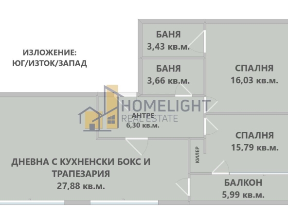 Тристаен апартамент в София, Люлин 9 - 108 кв.м за 1700 €/кв.м - Снимка #1