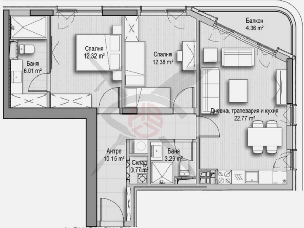 Тристаен апартамент в София, Хладилника - 108 кв.м за 2158 €/кв.м - Снимка #1