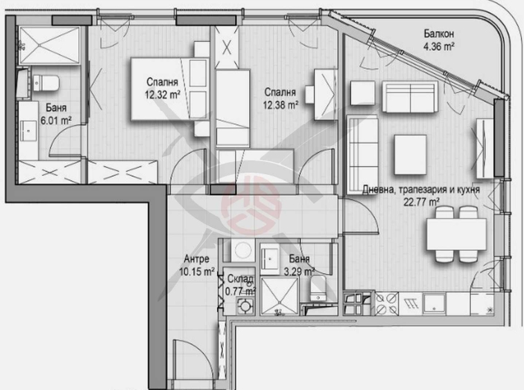 Тристаен апартамент в София, Хладилника - 108 кв.м за 2158 €/кв.м - Снимка #1
