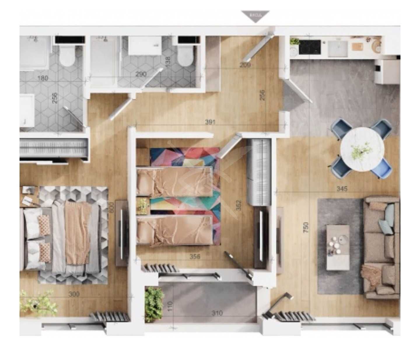 Тристаен апартамент в Пловдив, Тракия - 97 кв.м за 1753 €/кв.м - Снимка #1