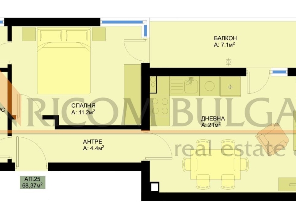 Двустаен апартамент в Варна, Победа - 68 кв.м за 1633 €/кв.м - Снимка #1