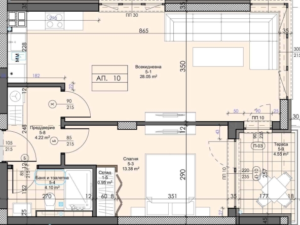 Двустаен апартамент в Асеновград - 77 кв.м за 850 €/кв.м - Снимка #1