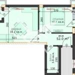 Двустаен апартамент в Варна, м-т Пчелина - 59 кв.м за 1102 €/кв.м - Снимка #1