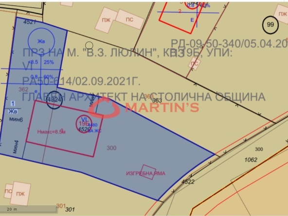 Парцел в София, Горна баня - 1000 кв.м за 230 €/кв.м - Снимка #1