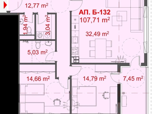 Тристаен апартамент в Бургас, Славейков - 125 кв.м за 939 €/кв.м - Снимка #1