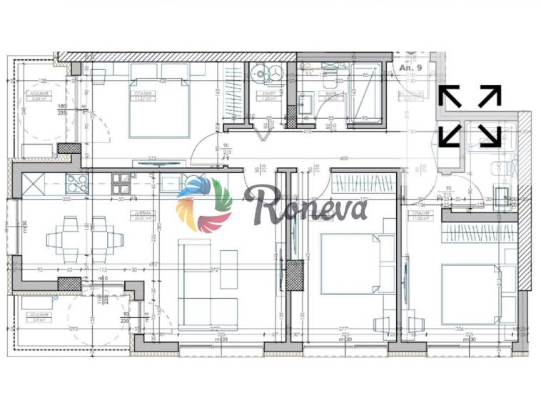 Четиристаен апартамент в Варна, Младост 2 - 120 кв.м за 1217 €/кв.м - Снимка #1