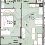 Двустаен апартамент в София, Хаджи Димитър - 77 кв.м за 1800 €/кв.м - Снимка #1