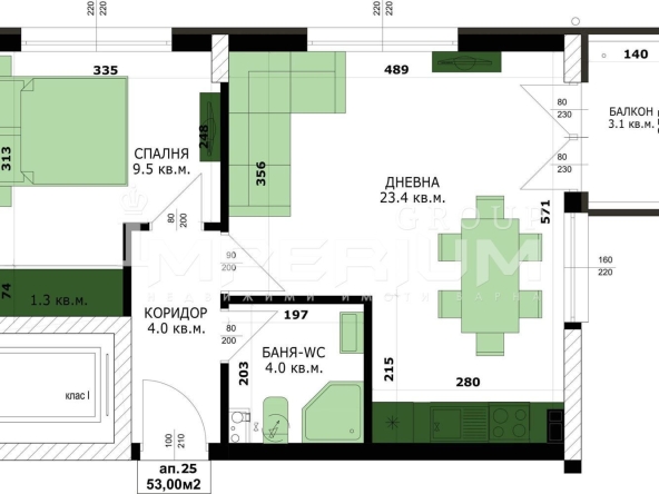 Двустаен апартамент в Варна, Кайсиева градина - 60 кв.м за 1709 €/кв.м - Снимка #1