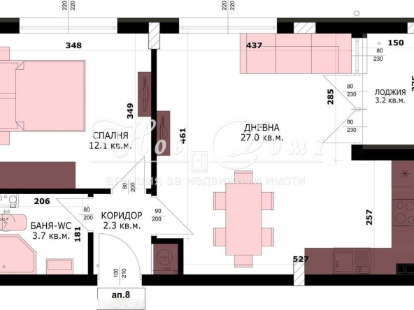 Двустаен апартамент в Варна, Кайсиева градина - 64 кв.м за 821 €/кв.м - Снимка #1