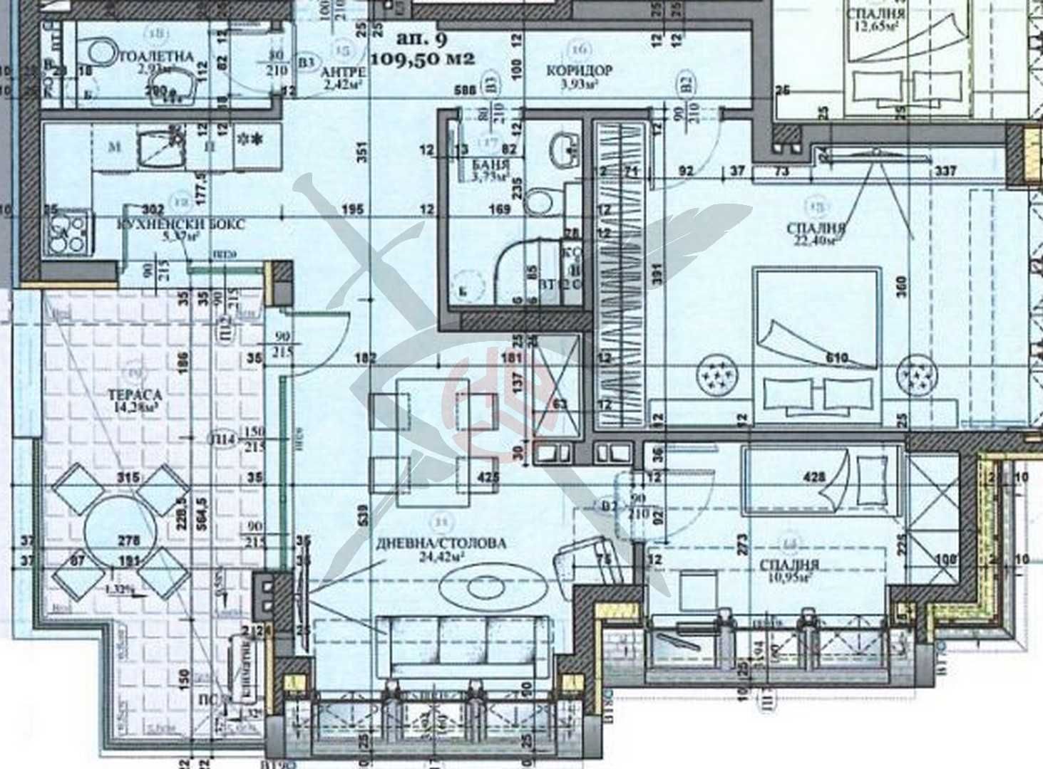 Тристаен апартамент в София, Хаджи Димитър - 125 кв.м за 1896 €/кв.м - Снимка #1