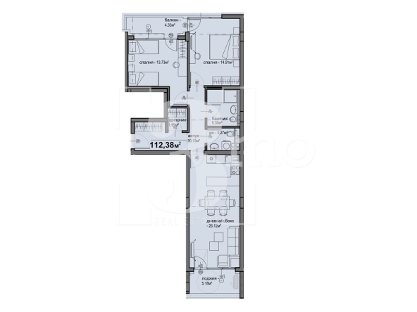Тристаен апартамент в София, Люлин 5 - 112 кв.м за 1418 €/кв.м - Снимка #1