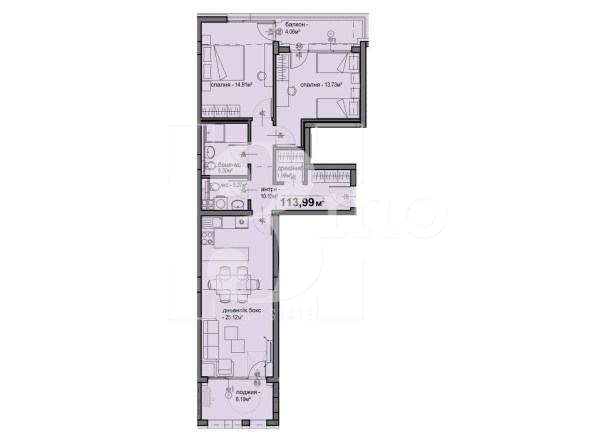 Тристаен апартамент в София, Люлин 5 - 114 кв.м за 1418 €/кв.м - Снимка #1